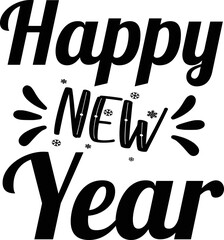 Happy New Year Shrit Print Template