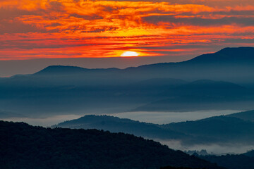 Blue Ridge mountain sunrise