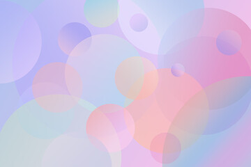 pastel multicolor background with round shapes and free space for text