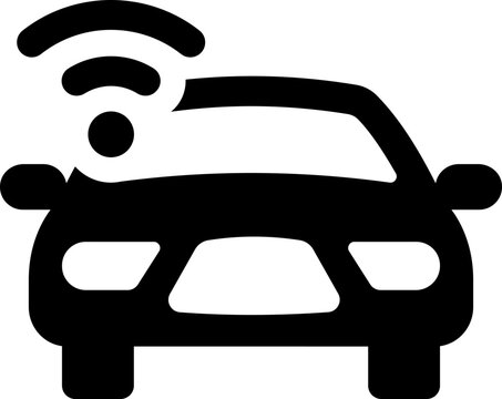Self driving car glyph icon. Smart navigation. Setting pickup and drop off  locations. Driverless auto route. Autonomous automobile. Silhouette symbol.  Negative space. Vector isolated illustration 10435919 Vector Art at Vecteezy