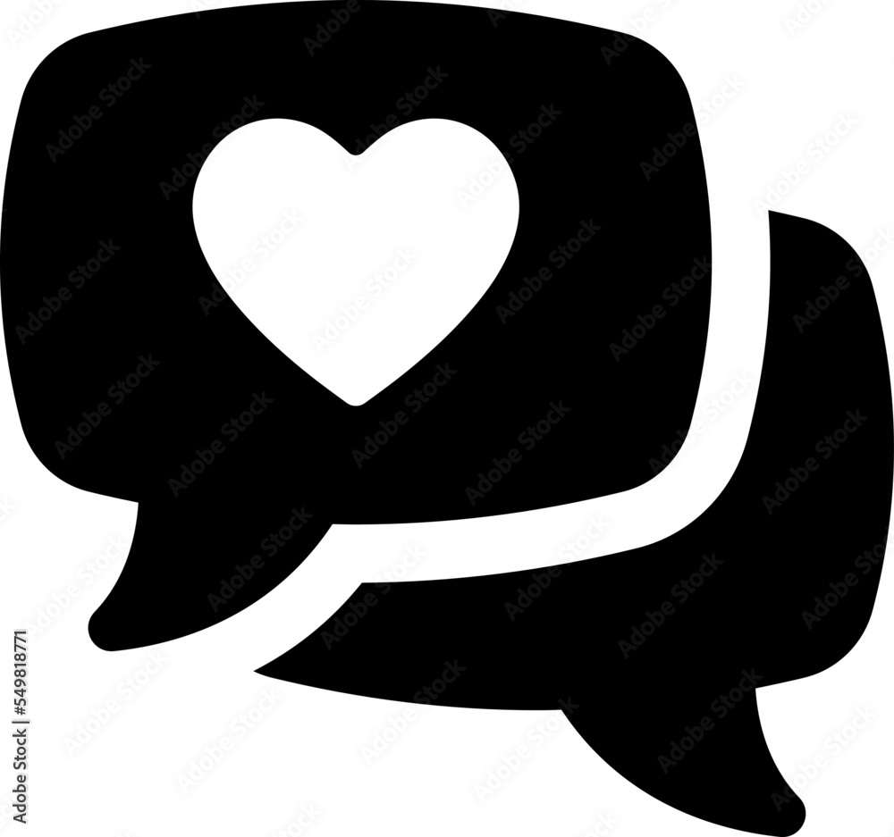 Sticker love chat icon