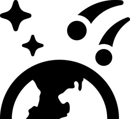 Meteorite falling icon