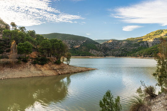 relax in the lake at sunset