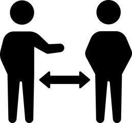 Social distancing icon