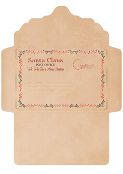 Envelope from Santa Claus template for print