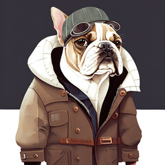 Fototapeta Dog in clothes obraz