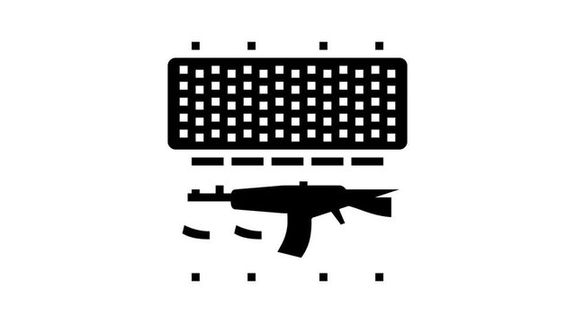 gun case glyph icon animation