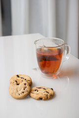 cup of tea and cookies