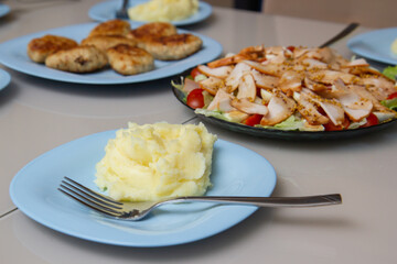 chicken and potatoes