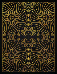 Golden abstract luxury style pattern design