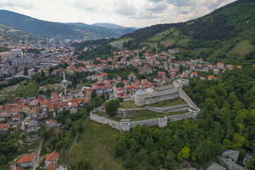 Aerial photo of city Travnik in Bosnia and Herzegovina