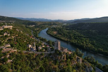 Fototapeta na wymiar Poitelj - town on the hill, Bosnia and Herzegovina