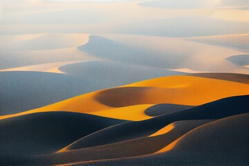 Fototapeta na wymiar sand dunes in the desert. Generative Ai.