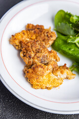 fried brain pork offal meat snack healthy meal food snack diet on the table copy space food background rustic top view