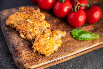 fried brain pork offal meat snack healthy meal food snack diet on the table copy space food background rustic top view