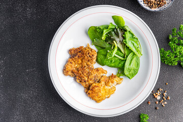 fried brain pork offal meat snack healthy meal food snack diet on the table copy space food background rustic top view