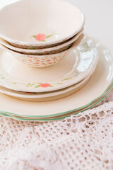 Porcelain plates and bowls