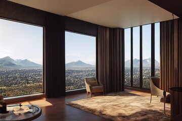 luxury presidential suite with beautiful view