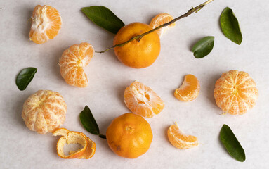 juicy tangerines in season