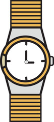 Fototapeta na wymiar Professionally drawn wrist watch on a white background