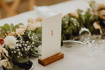 Table numéro une pour les mariés