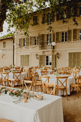 Réception de mariage en extérieur