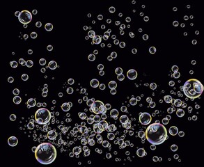 bubbles on black