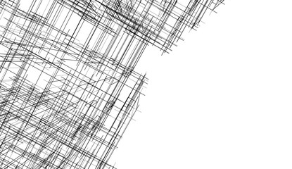 Abstract architecture vector 3d illustration