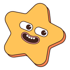 New Year Star icon. Flat line vector illustration.