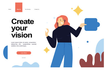 Businesswoman holding jigsaw puzzle piece. Concept of brainstorming, project planning and business process. Work organization management banner, web landing page. Business solution

