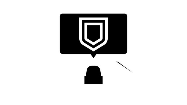 driving security glyph icon animation