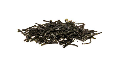 Nori Flakes Isolated, Dried Aonori Seaweed Flakes, Dry Sea Weed, Seaweed Crumbles, Nori Pieces, Furikake