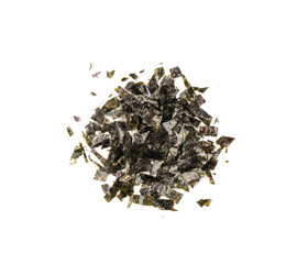 Nori Flakes Isolated, Dried Aonori Seaweed Flakes, Dry Sea Weed, Seaweed Crumbles, Nori Pieces,...