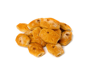 Small Italian Puff Pastry Isolated. Puff Pastries Biscuits, Mini Sweet Bakery