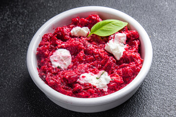 grate beet salad beetroot vegetable grated fresh snack healthy meal food snack diet on the table copy space food background  top view