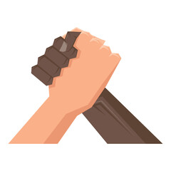 interracial handshake friendly