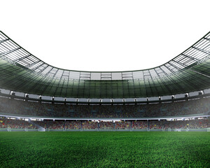 Modern football stadium ready to soccer match