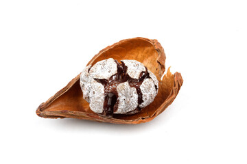 decorative elements for traditional backgrounds as xmas or festive issues isolated on white with real shadows