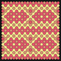 Multicolor truchet tiling connections illustration