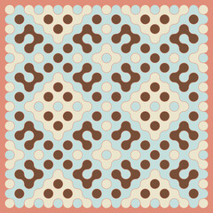 Multicolor truchet tiling connections illustration