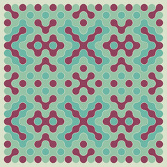 Multicolor truchet tiling connections illustration