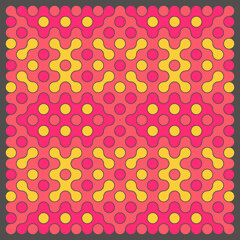 Multicolor truchet tiling connections illustration