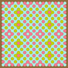 Multicolor truchet tiling connections illustration