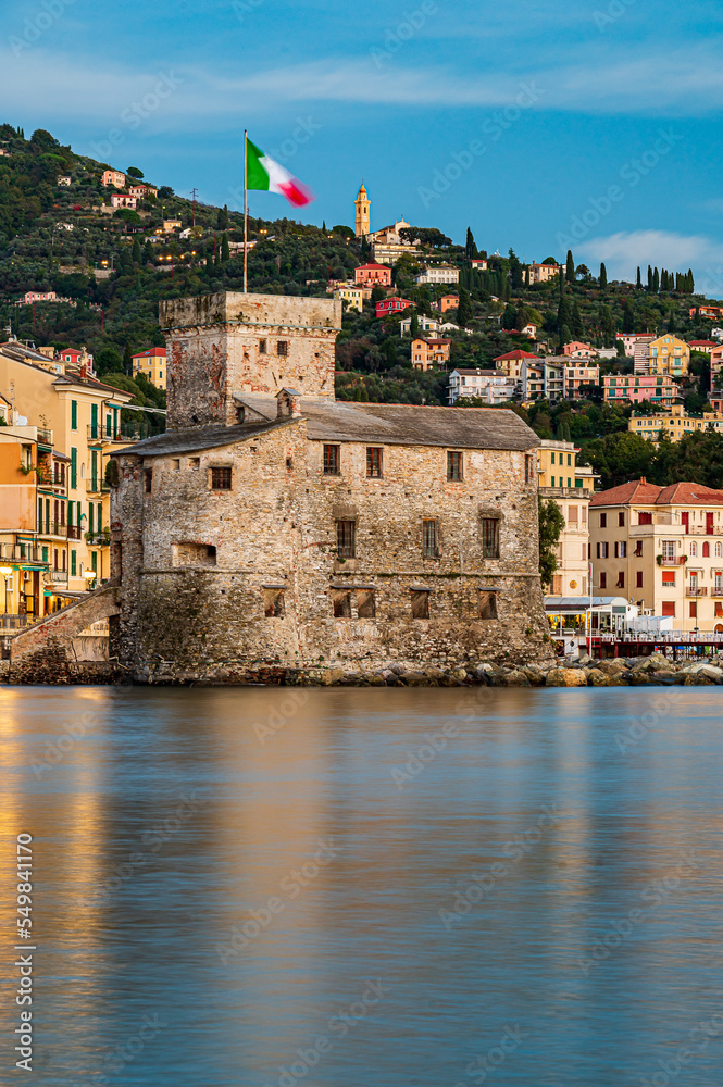 Poster Castle on the sea in Rapallo