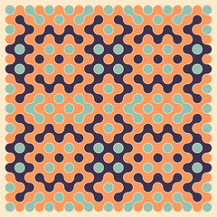 Multicolor truchet tiling connections illustration