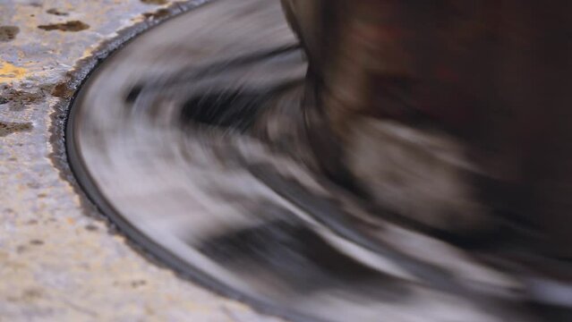 Drilling rig for drilling oil and gas wells, drilling a hole with a rig machine. Oil, water, gas industrial activities