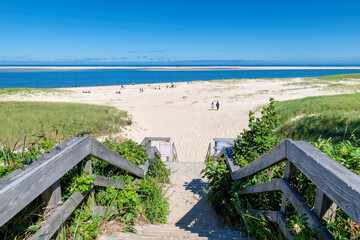 Cape Cod beach in sunny summer day, Cape Cod, Massachusetts, USA. - 549841327