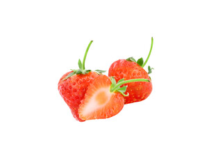 Strawberrys  isolated   on  transparent  png