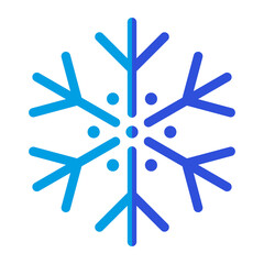 Blue Snowflake Icon. Design Element. Winter Concept.