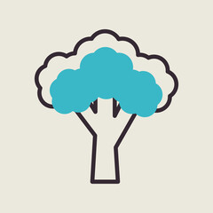 Broccoli isolated vector icon. Vegetable sign